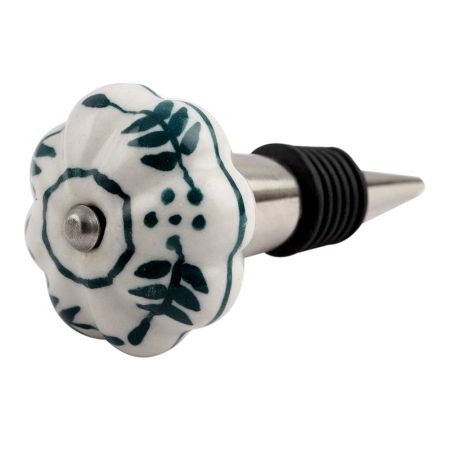 Lemon Grass Melon Ceramic Wine Stopper (Pack Of One Piece)